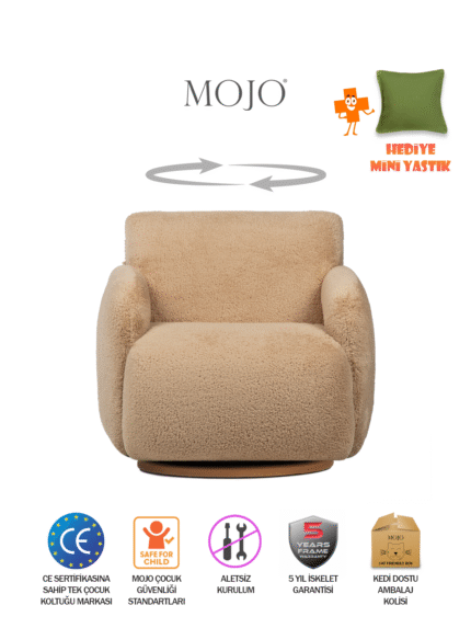 Mango Twist Dönen Ayaklı Çocuk Koltuğu Vizon