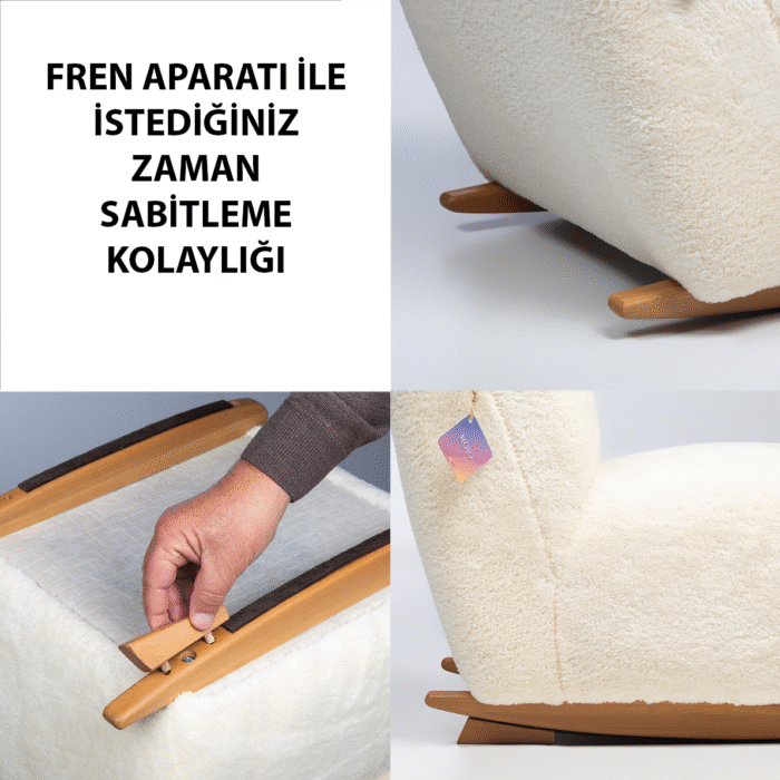 Mango Shake Sallanan Ayaklı Çocuk Koltuğu Mercan - Görsel 5